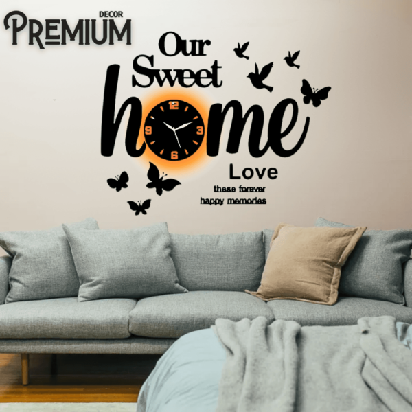 Our Home Wooden Wall Clock