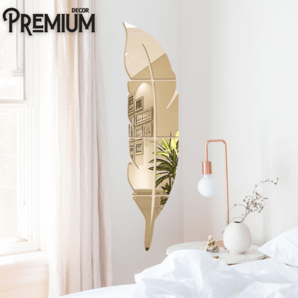 Silver Mirror Leaf Acrylic Wall Art