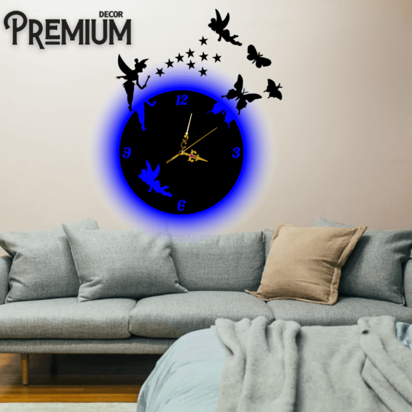 Fairy Wooden Wall Clock ( With Light )